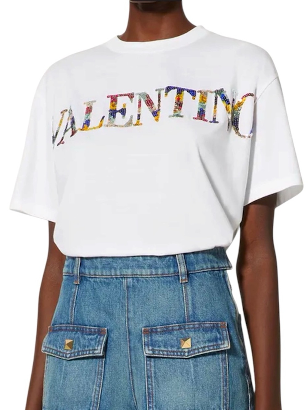 Valentino Garavani Sequin Logo T-shirt